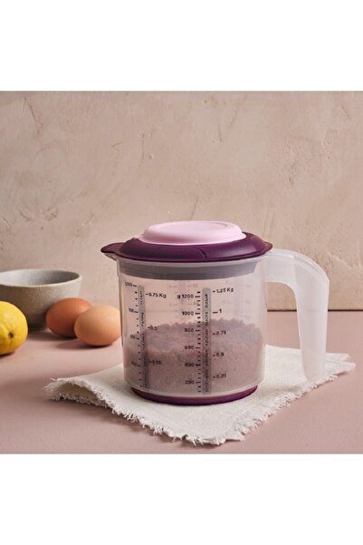 Tupperware Mix Storage 1.25 Liter Measured Purple Mixing Bowl Hsgl