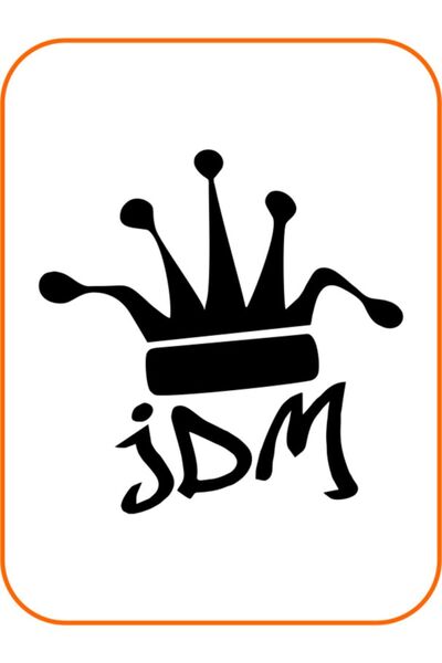 EYBA STİCKER Black Jdm Auto Sticker - 20x20 Cm