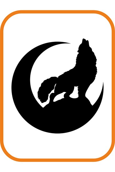 EYBA STİCKER ملصق سيارة بلاك بوزكورت هلال - 20x20 سم