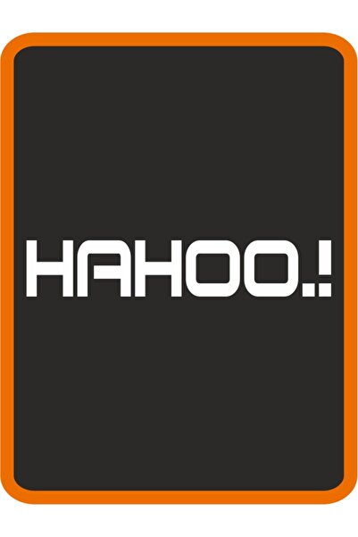EYBA STİCKER "hahoo" White Auto Sticker - 25x8 Cm Motor Sticker