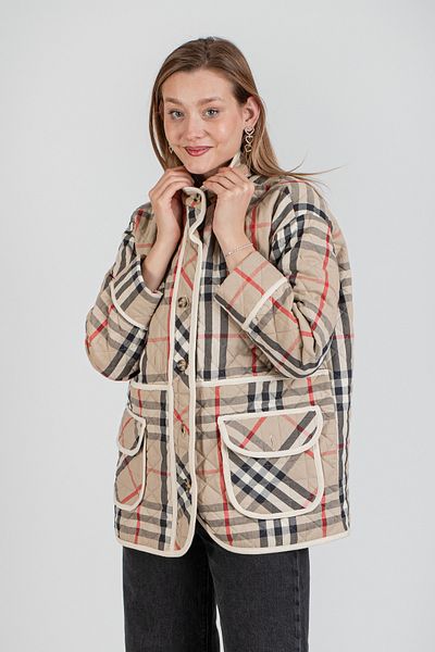 Hatun Atila Hatunatila Patterned Quilted Jacket with Pockets - 7656-6