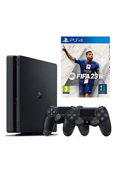 Sony Playstation 4 Slim 500 Gb + 2. Ps4 Kol + Ps4 Fifa 23