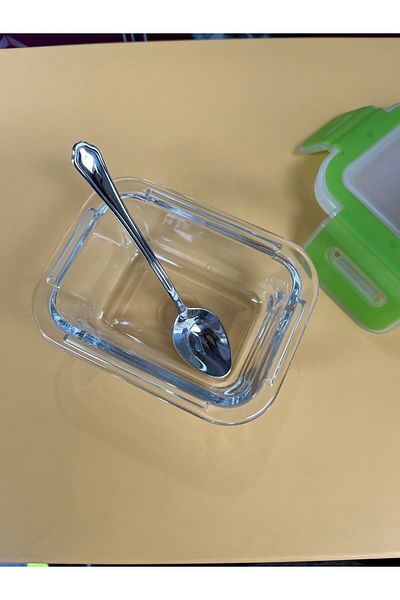 Paşabahçe 53802 Storemax Glass Locked Storage Container 2 Pieces Breakfast