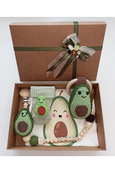 Style Baby Amazing Hoşgeldin Bebek, Unisex, Yenidoğan Bebek, Avokado Amigurum...