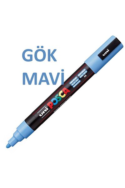 Uni Posca Sky Blue - 3m Marker, 0.9-1.3mm Pc