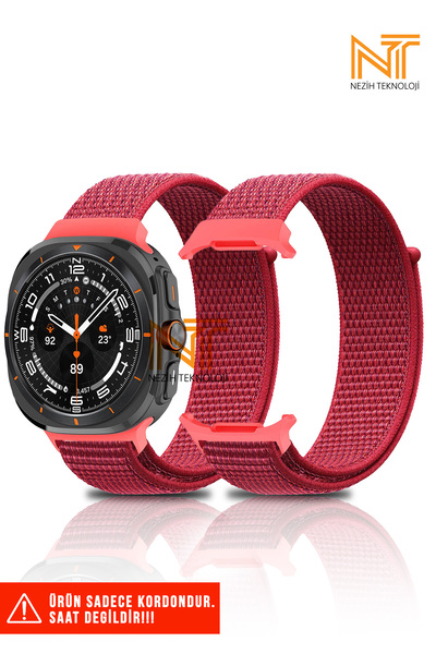 Nezih Case Samsung Galaxy Watch Ultra 47mm Uyumlu A+ Kalite Hasır Kordon