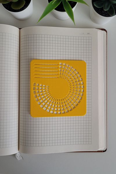 Karmelom Studio Bullet Journal Habit Circle Template Ruler