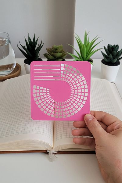 Karmelom Studio Bullet Journal Habit Circle Template Ruler