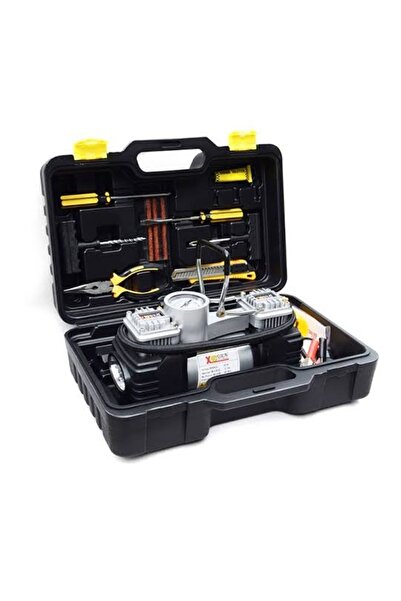 Gündoğdu Çift Pompalı Bar Göstergeli Ekstra Güçlü Bodun Oto Araç Lastik Hava Kompresörü