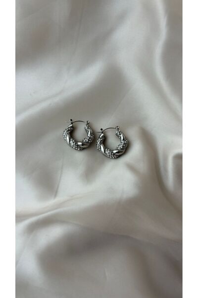 SteelbyBD الصلب تشويه مقاومة سميكة اوجير نموذج حجر المرأة الفضة هوب القرط