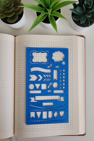 Karmelom Studio Bullet Journal Arrow Routing Detailed Template Ruler