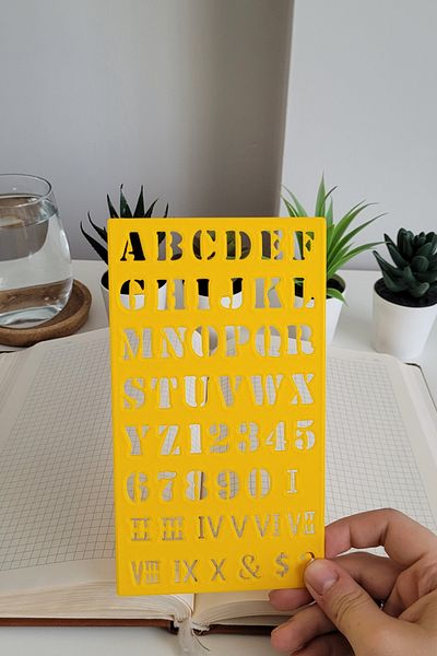 Karmelom Studio Bullet Journal Bold Uppercase Roman Numeral Template Ruler
