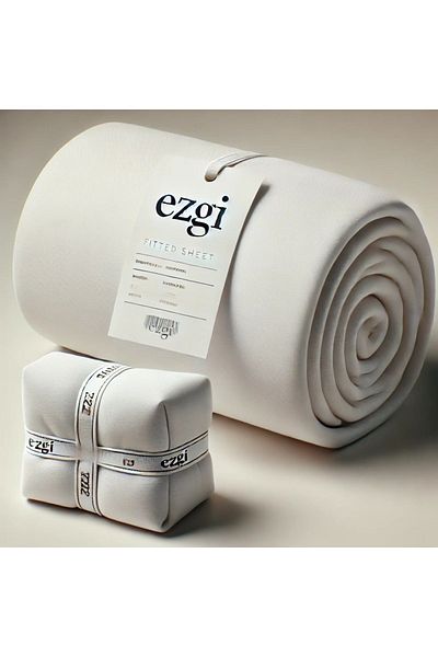 Ezgi White Ranforce Fitted Sheet and Pillowcase - for 140-piece Beds, 140x200