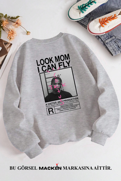 macklin Hanorac unisex cu imprimeu Travis Scott Cactus Jack - Decolteu