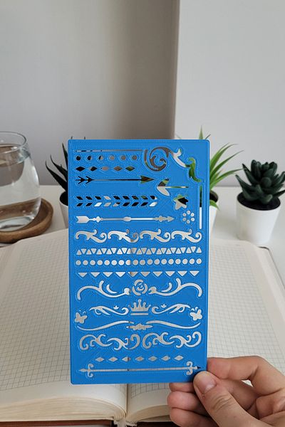 Karmelom Studio Bullet Journal Ornament Template Ruler
