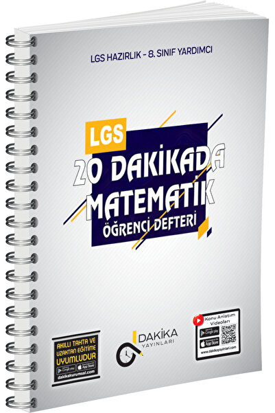 Dakika Yayınları 20 DAKİKADA LGS MATEMATİK ÖĞRENCİ DEFTERİ