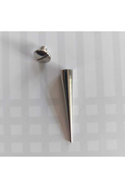 kho military design 5 Adet 4 cm.Vidalı Pirinç Üzeri Nikel Kaplama Düz Sivri S...