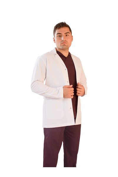 VAYTEKS Men's Shirt Collar Doctor Teacher Laboratory Jacket