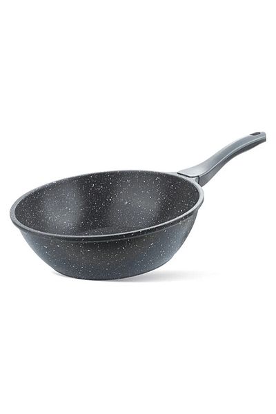 ThermoAD 28 Cm Wok Pan Outer Black Inner Red Diamond