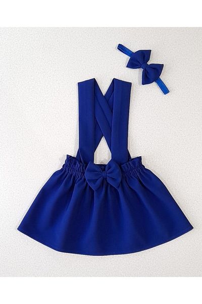 Yumurcak Saks Blue Crepe Dress Bandana