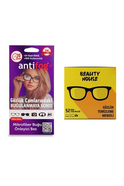 Antifog Beauty House 52 Pack Microfiber Anti-Fog Cloth - Glasses Cleaning Wipes (400 Uses)
