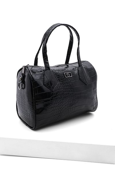 Marjin Women's Adjustable Strap Hand Shoulder Bag Celiza Black Croco