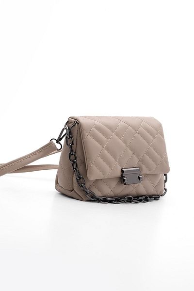 Marjin Women's Shoulder Bag Quilted Chain Crossbody Bag Interlining mink