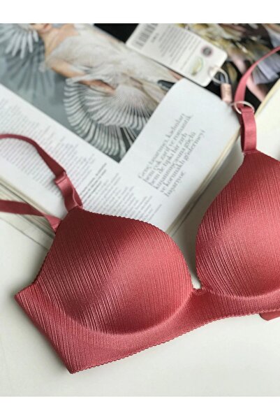 UMT Underwear Lazer Kesim Dikişsiz Yarım Dolgulu Parlak Kumaş Push Up Sütyen