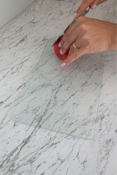 Saban 20x30 Cm Transparent Glass Cut Table