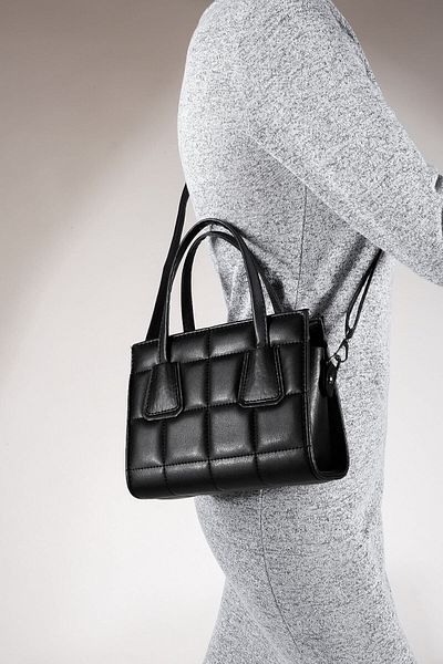 Marjin Women's Hand&Shoulder Bag Quilted Messenger Bag Minla black