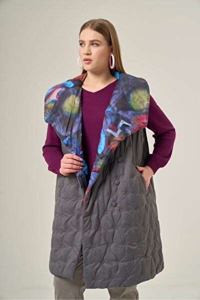 Jacob & Co. Büyük Beden Reverse Puffy Yelek