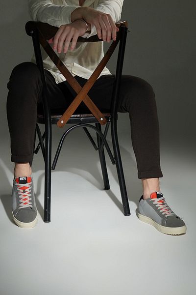 Marjin Men's Sneaker Lace-Up Sports Shoes Comes Gray