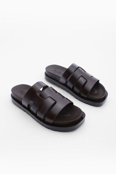 Marjin Γυναικείες ημερήσιες παντόφλες Vetka Brown