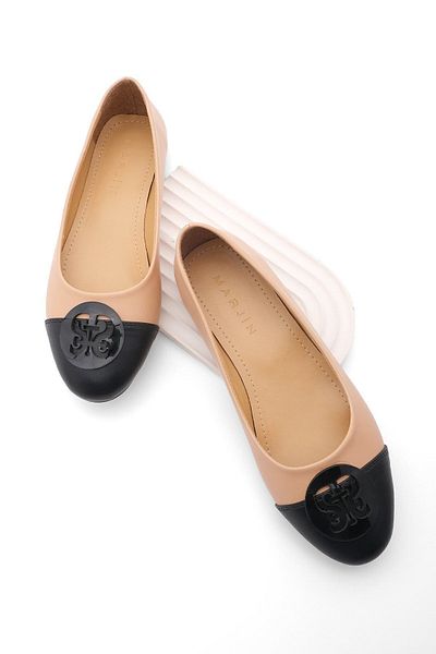 Marjin Damen Ballerinas mit Schnalle Monda Nerz