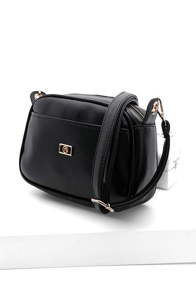 Marjin Women's Adjustable Strap Shoulder Bag Fosa Black