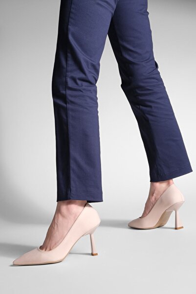 Marjin Women's Stiletto Pointed Toe Heeled Shoes Goles beige