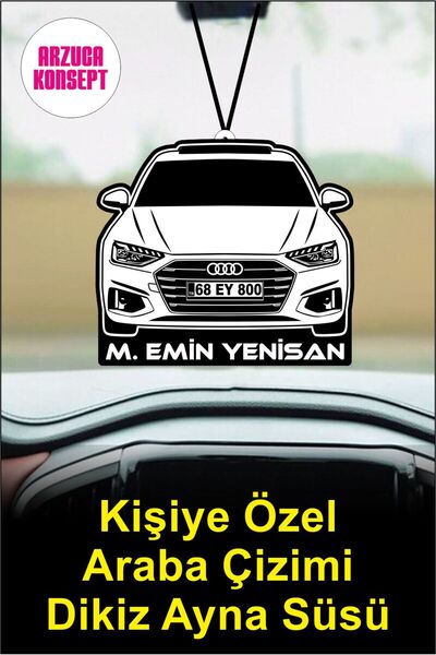 Arzuca Konsept Araba Dikiz Ayna Süsü | Kişiye Özel Pleksi Dikiz Ayna Süsü | A...