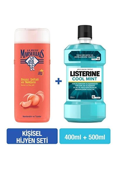 Le Petit Marseillais Duş Jeli Şeftali 400 ml Listerine Cool Mint 500 ml Hijye...