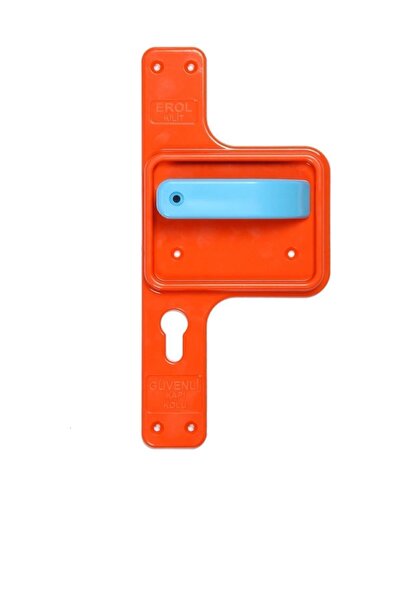 Erol Kırılmaz Güvenli Bariyerli Kapı Kolu Turuncu Ayna-mavi Kol 10 Takım