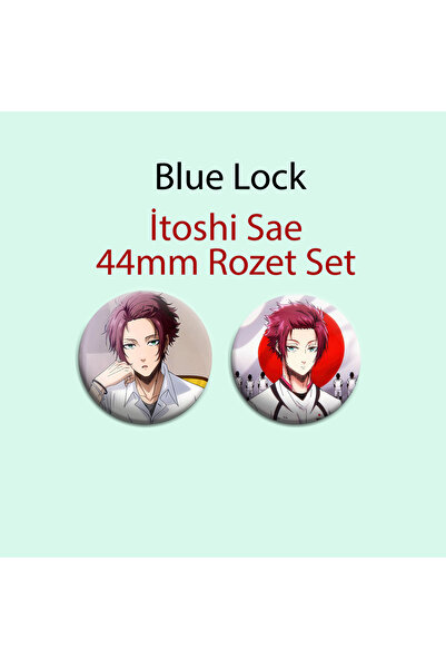 Akumastik Blue Lock Sae Itoshi 2 ADET 44MM Buton rozet- Anime Rozet