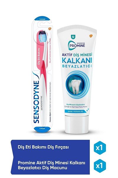 Sensodyne Promine Active Tooth Enamel Shield Whitening+Tooth Care Toothbrush Set