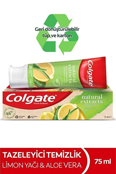 Colgate Natural Extracts Limon Yağı Ve Aloe Vera Doğal Özlü Maksimum Ferahlık...