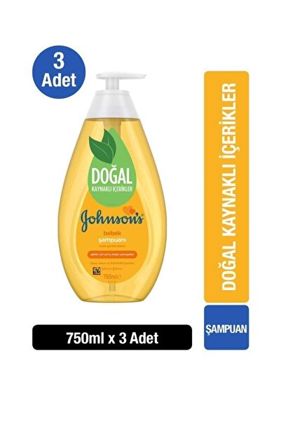 Johnson's Bebek Şampuanı 750 ml X3