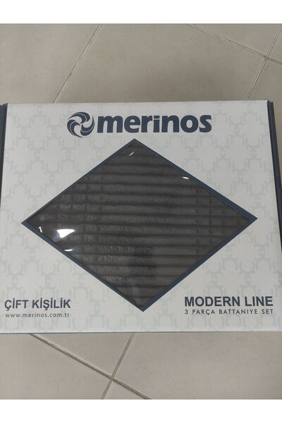 Abant BATTANİYE HALICI HAKTAN merinos marka moderline çift kişilik 3 parça battaniye