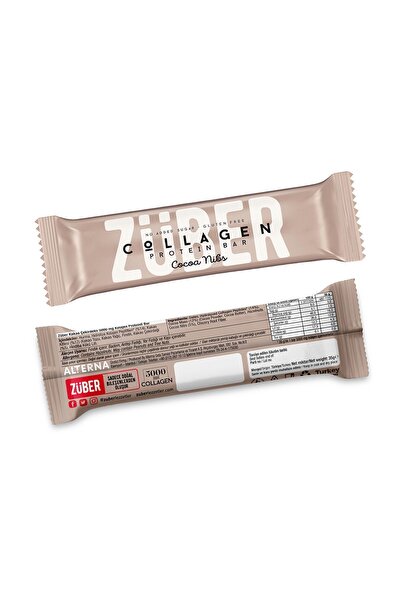 Züber 4 Collagen Protein Bars - 35 gr with cocoa