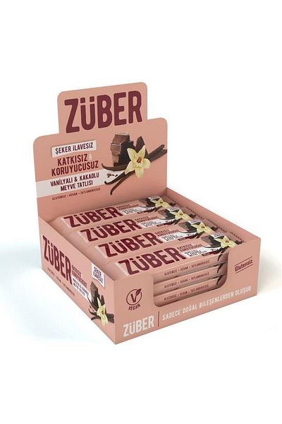 Züber Vanilla and Cocoa Fruit Bar 40Gr X 12 Pieces