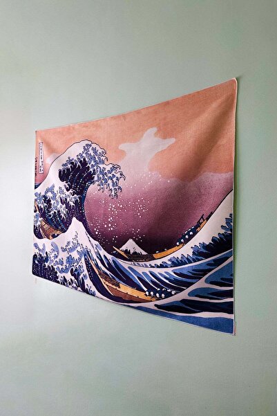 Radora The Great Wave Off Kanagawa Duvar Örtüsü Ev Dekorasyon Duvar Halısı Tapestry