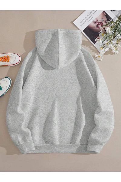 khufu Φούτερ Unisex με γκρι κουκούλα χωρίς στάμπα