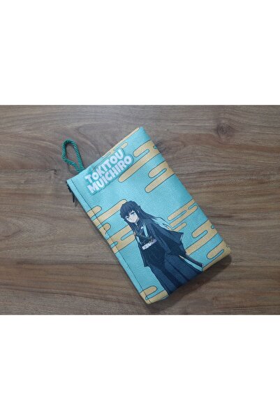 owl bag Portofel cu suport pentru stilou cu model Demon Slayer Tokitou Muichiro