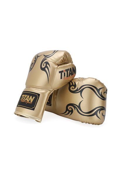 Titan Sport Gold Drawstring Boxing Gloves